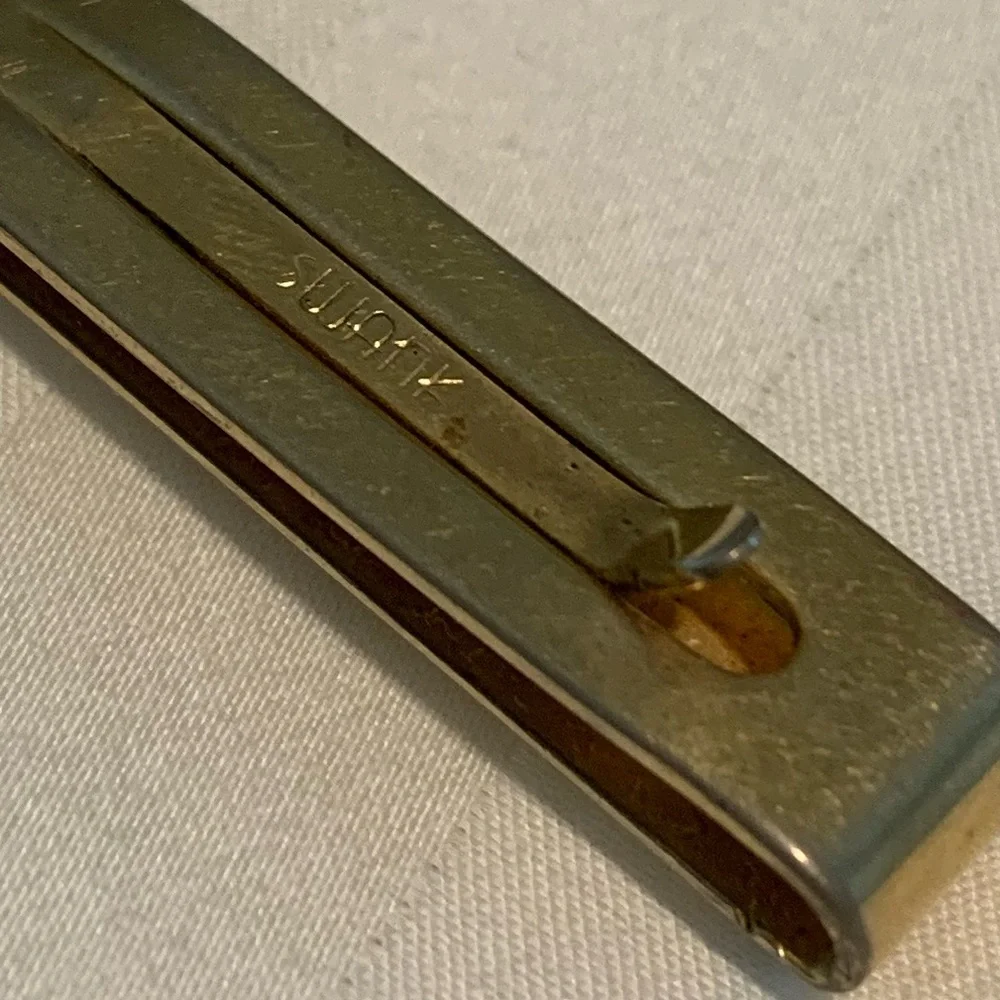 Vintage Slide Money Clip Tie Bar Signed Swank